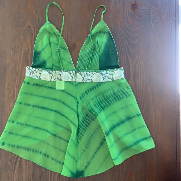 Marciano sheer asymmetric zip back top - Picture 3 of 5